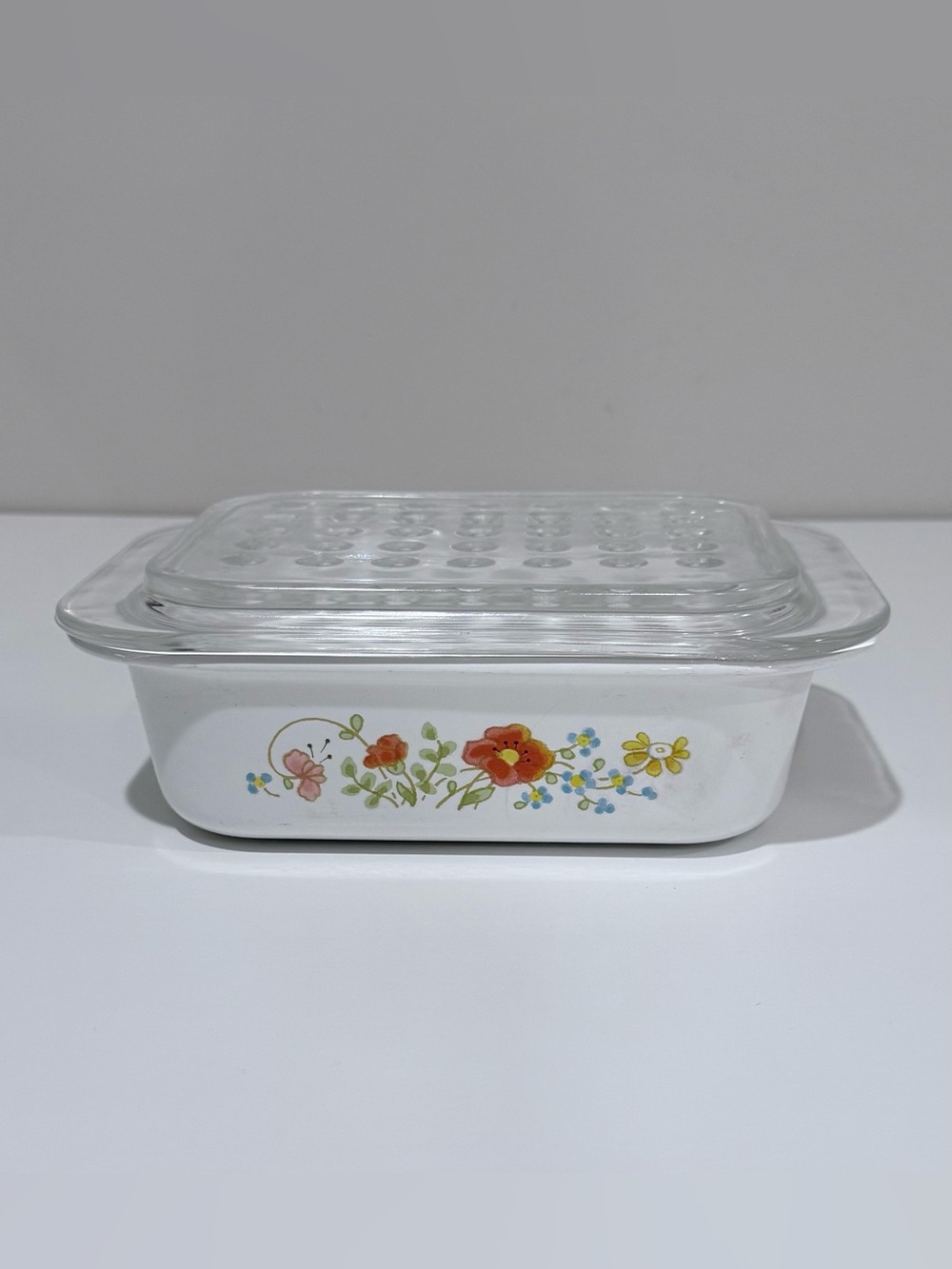 VTG Corning Ware "Wildflower" Covered Dish MC-1-B And Lid